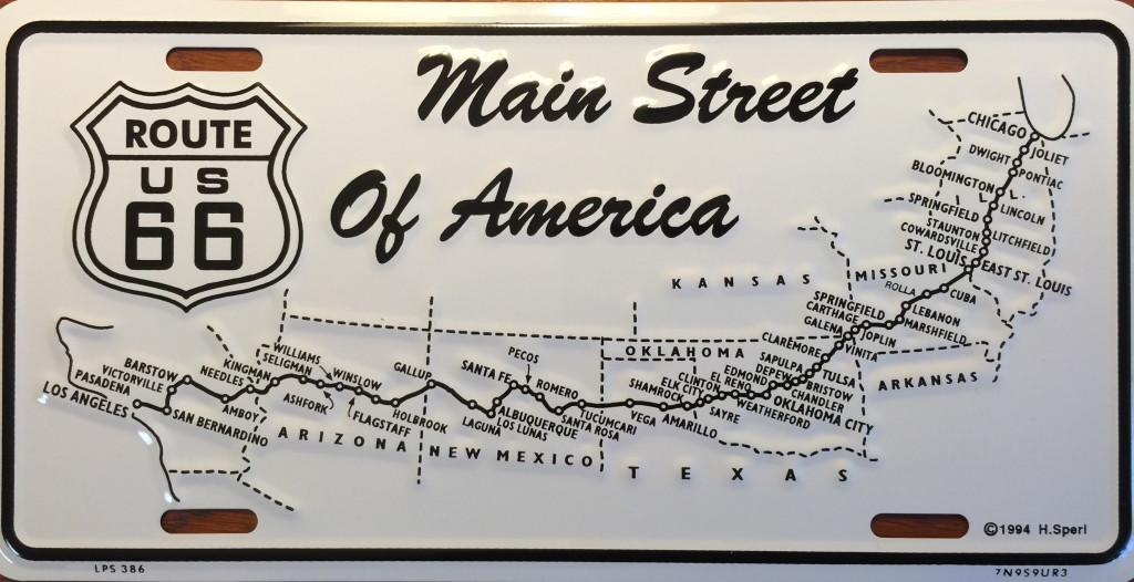 Main Street license plate